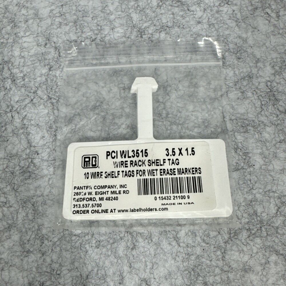 Box of 100 White Wet Erase Wire Shelf Tags Label Inventory Retail Organizer